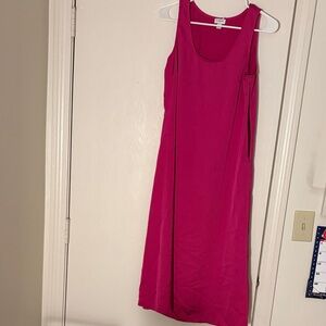 J. Crew Vibrant Pink Midi Dress
